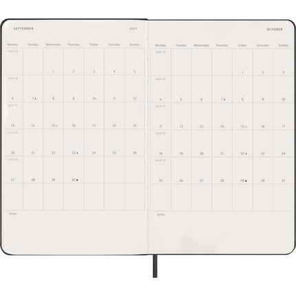 Moleskine Diary 12 Month - Daily - Hard Cover - Large Black 2027