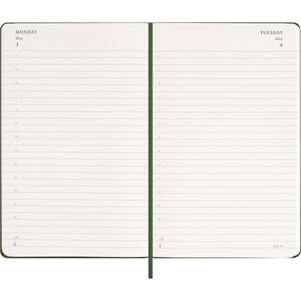 Moleskine Diary 12 Month - Daily - Hard Cover - Large Myrtle Green 2027