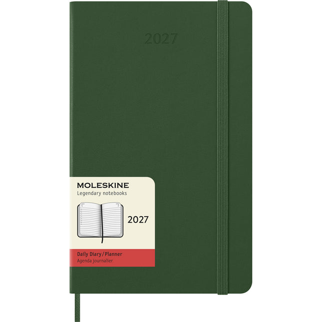 Moleskine Diary 12 Month - Daily - Hard Cover - Large Myrtle Green 2027