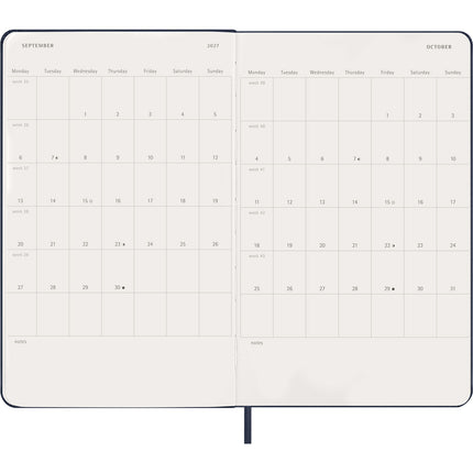 Moleskine Diary 12 Month - Daily - Hard Cover - Large Sapphire Blue 2027