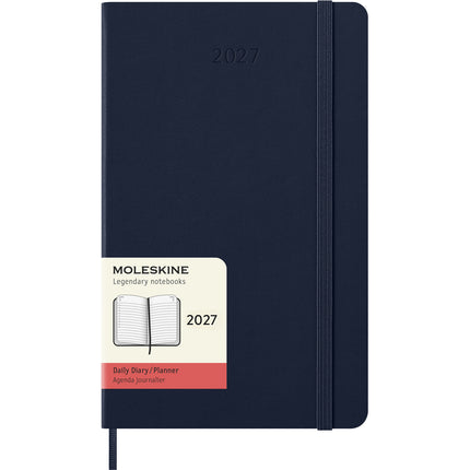 Moleskine Diary 12 Month - Daily - Hard Cover - Large Sapphire Blue 2027