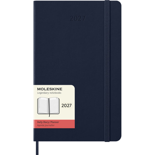 Moleskine Diary 12 Month - Daily - Hard Cover - Large Sapphire Blue 2027