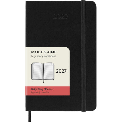Moleskine Diary 12 Month - Daily - Hard Cover - Pocket Black 2027