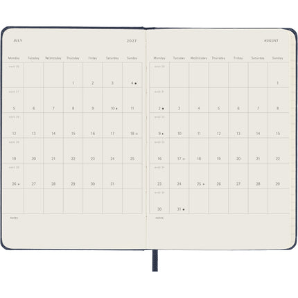 Moleskine Diary 12 Month - Daily - Hard Cover - Pocket Sapphire Blue 2027