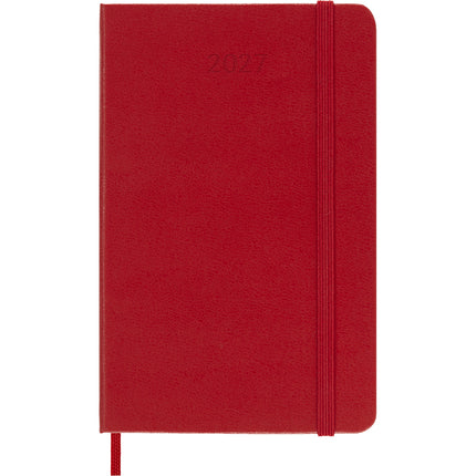 Moleskine Diary 12 Month - Daily - Hard Cover - Pocket Scarlet Red 2027