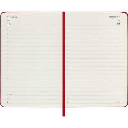 Moleskine Diary 12 Month - Daily - Hard Cover - Pocket Scarlet Red 2027
