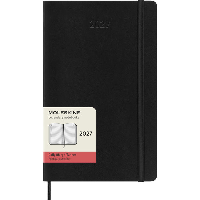 Moleskine Diary 12 Month - Daily - Soft Cover - Large Black 2027
