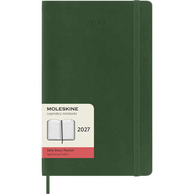 Moleskine Diary 12 Month - Daily - Soft Cover - Large Myrtle Green 2027
