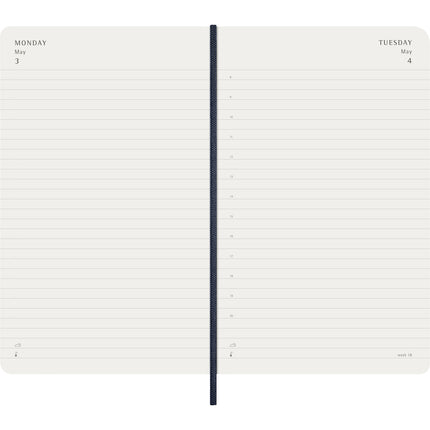 Moleskine Diary 12 Month - Daily - Soft Cover - Large Sapphire Blue 2027