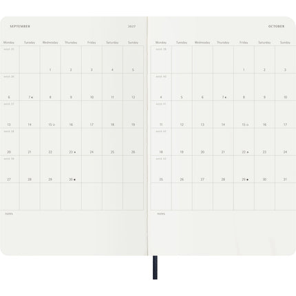 Moleskine Diary 12 Month - Daily - Soft Cover - Large Sapphire Blue 2027