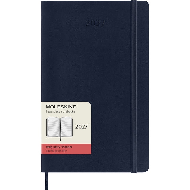 Moleskine Diary 12 Month - Daily - Soft Cover - Large Sapphire Blue 2027