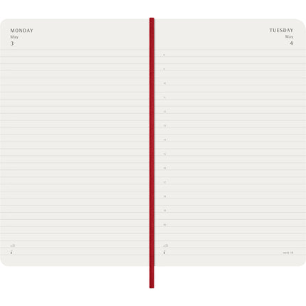 Moleskine Diary 12 Month - Daily - Soft Cover - Large Scarlet Red 2027