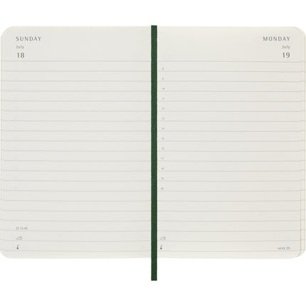 Moleskine Diary 12 Month - Daily - Soft Cover - Pocket Myrtle Green 2027
