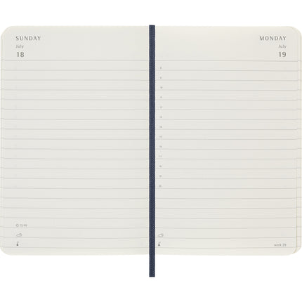 Moleskine Diary 12 Month - Daily - Soft Cover - Pocket Sapphire Blue 2027