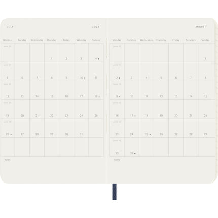 Moleskine Diary 12 Month - Daily - Soft Cover - Pocket Sapphire Blue 2027