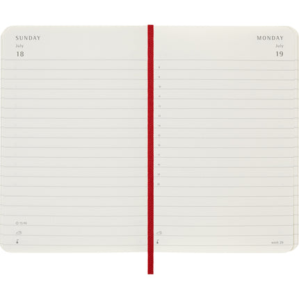 Moleskine Diary 12 Month - Daily - Soft Cover - Pocket Scarlet Red 2027