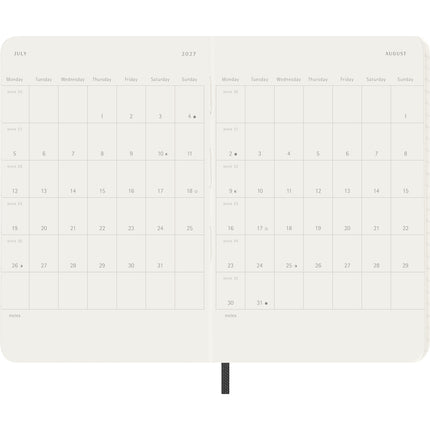 Moleskine Diary 12 Month - Monthly - Soft Cover - Pocket Black 2027
