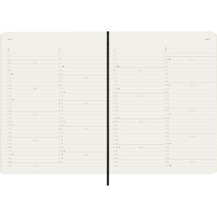 Moleskine Diary 12 Month - Monthly - Soft Cover - XL Black 2027