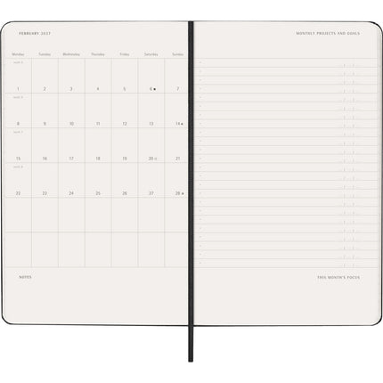 Moleskine Diary 12 Month - Professional Weekly Vertical - Hard Cover - Large Black 2027