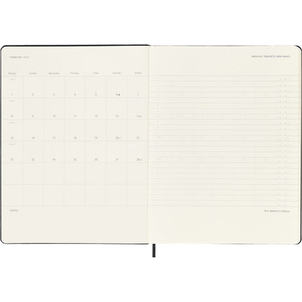 Moleskine Diary 12 Month - Professional Weekly Vertical - Hard Cover - XL Black 2027
