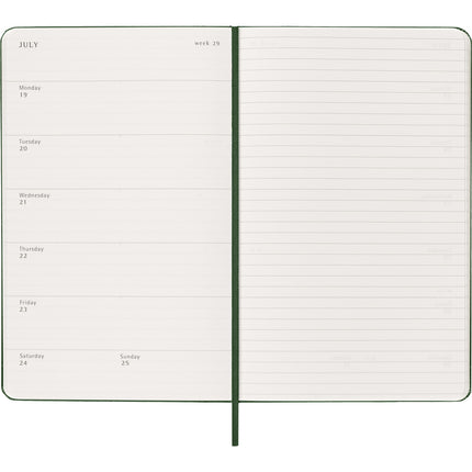 Moleskine Diary 12 Month - Weekly + Notes - Hard Cover - Large Myrtle Green 2027