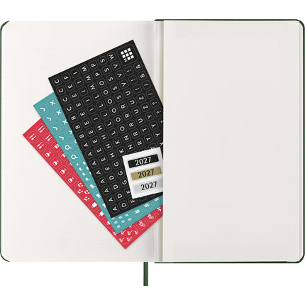 Moleskine Diary 12 Month - Weekly + Notes - Hard Cover - Large Myrtle Green 2027