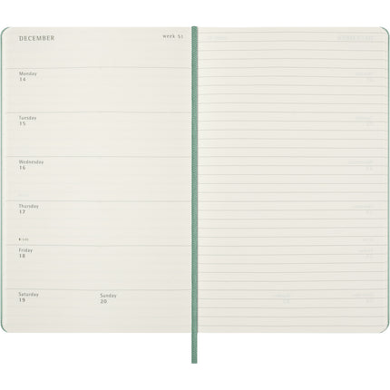 Moleskine Diary 12 Month - Weekly + Notes - Hard Cover - Large Sage Green 2027