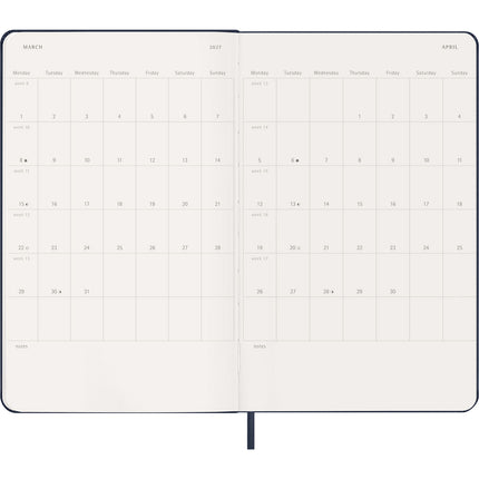 Moleskine Diary 12 Month - Weekly + Notes - Hard Cover - Large Sapphire Blue 2027