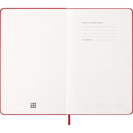 Moleskine Diary 12 Month - Weekly + Notes - Hard Cover - Large Scarlet Red 2027
