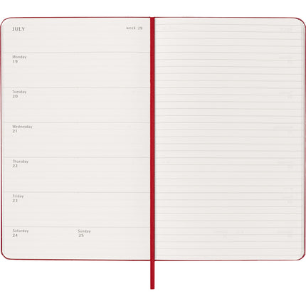 Moleskine Diary 12 Month - Weekly + Notes - Hard Cover - Large Scarlet Red 2027