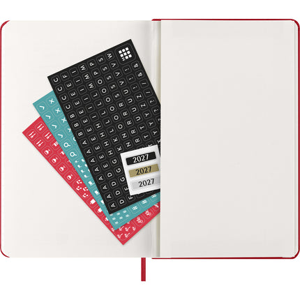 Moleskine Diary 12 Month - Weekly + Notes - Hard Cover - Large Scarlet Red 2027