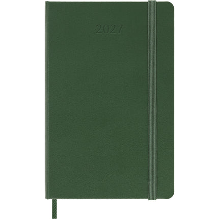 Moleskine Diary 12 Month - Weekly + Notes - Hard Cover - Pocket Myrtle Green 2027