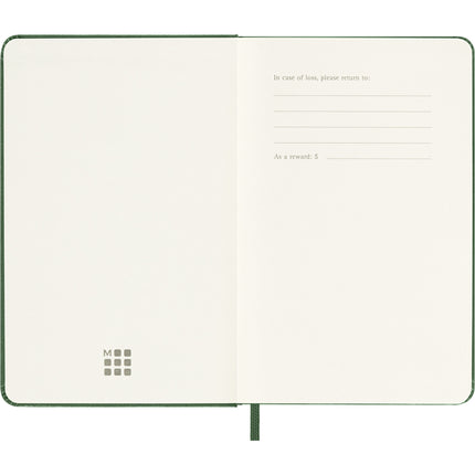 Moleskine Diary 12 Month - Weekly + Notes - Hard Cover - Pocket Myrtle Green 2027