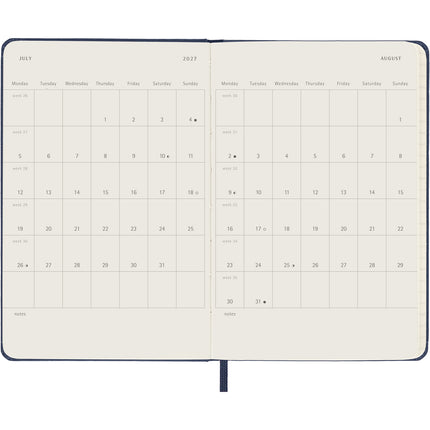 Moleskine Diary 12 Month - Weekly + Notes - Hard Cover - Pocket Sapphire Blue 2027
