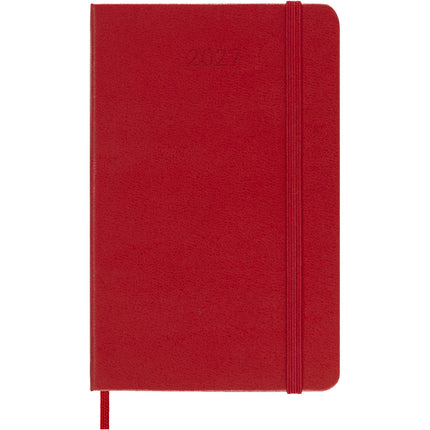 Moleskine Diary 12 Month - Weekly + Notes - Hard Cover - Pocket Scarlet Red 2027