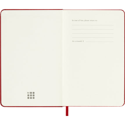 Moleskine Diary 12 Month - Weekly + Notes - Hard Cover - Pocket Scarlet Red 2027