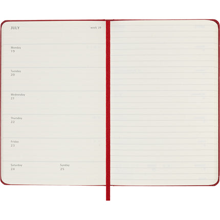 Moleskine Diary 12 Month - Weekly + Notes - Hard Cover - Pocket Scarlet Red 2027