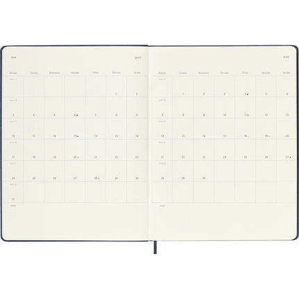 Moleskine Diary 12 Month - Weekly + Notes - Hard Cover - XL Sapphire Blue 2027