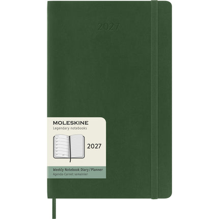 Moleskine Diary 12 Month - Weekly + Notes - Soft Cover - Large Myrtle Green 2027