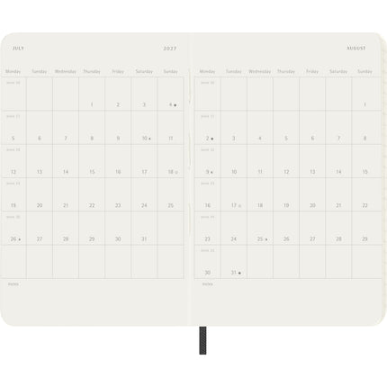 Moleskine Diary 12 Month - Weekly + Notes - Soft Cover - Pocket Black 2027