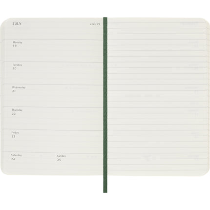 Moleskine Diary 12 Month - Weekly + Notes - Soft Cover - Pocket Myrtle Green 2027