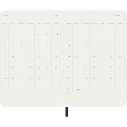 Moleskine Diary 12 Month - Weekly + Notes - Soft Cover - Pocket Sapphire Blue 2027