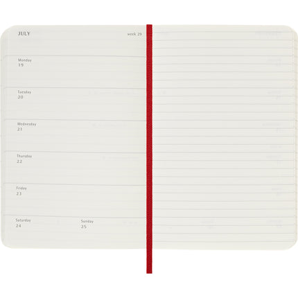 Moleskine Diary 12 Month - Weekly + Notes - Soft Cover - Pocket Scarlet Red 2027