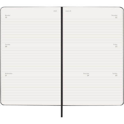 Moleskine Diary 12 Month - Weekly Horizontal - Hard Cover - Large Black 2027