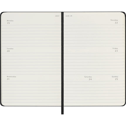 Moleskine Diary 12 Month - Weekly Horizontal - Hard Cover - Pocket Black 2027