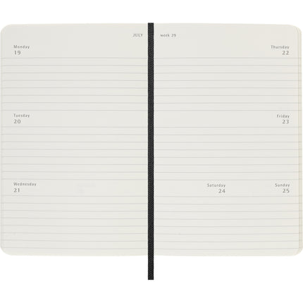 Moleskine Diary 12 Month - Weekly Horizontal - Soft Cover - Pocket Black 2027