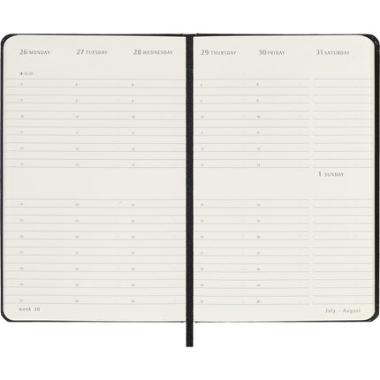 Moleskine Diary 12 Month - Weekly Vertical - Hard Cover - Pocket Black 2027