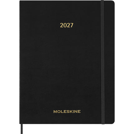 Moleskine Essential Planner 15 Month - Soft Cover - Weekly Vertical - XXL Black 2027