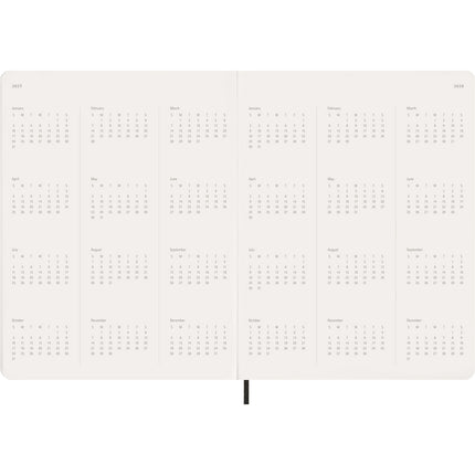 Moleskine Essential Planner 15 Month - Soft Cover - Weekly Vertical - XXL Black 2027