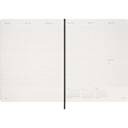 Moleskine Essential Planner 15 Month - Soft Cover - Weekly Vertical - XXL Black 2027